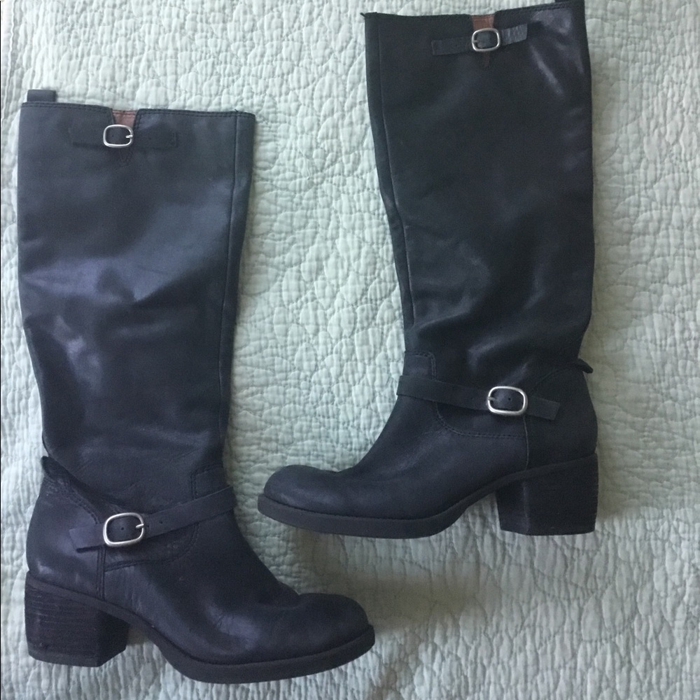 Lucky leather black boots sz 8 LAST CHANCE